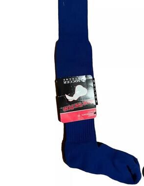 NWT WEAR THE PEAR Soccer TALL Socks ROYAL BLUE Intermediate Teen 23"-24" Sz 9-11